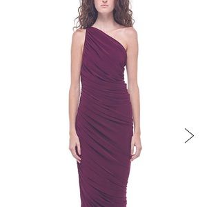 Norma Kamali Diana Dress. Color Plum. Size Medium.